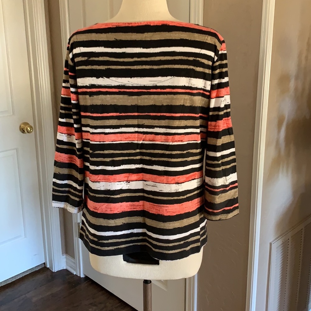 Ruby Rd striped top. Size large - Picture 2 of 5